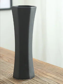 Frosted Black Ceramic Vases