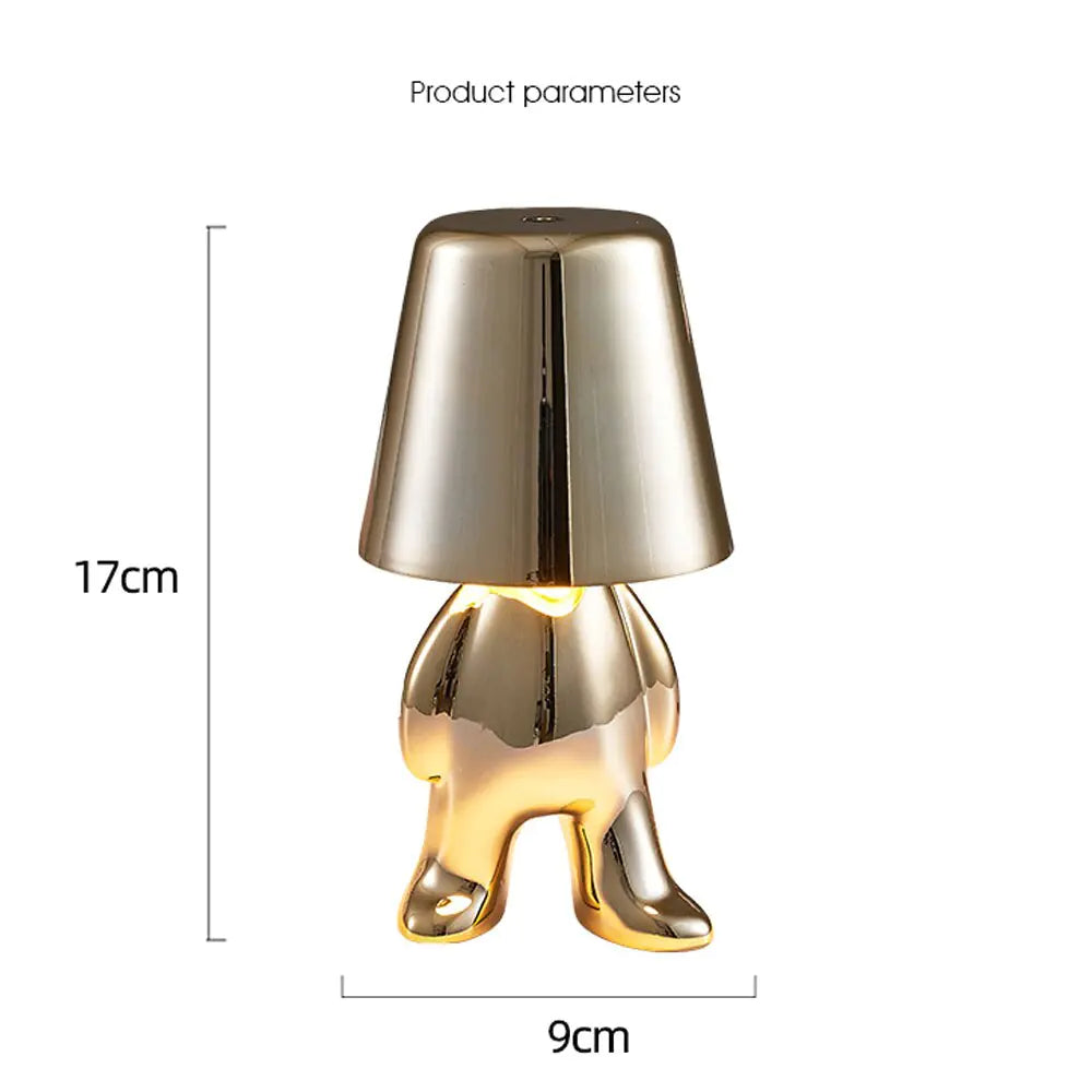 Golden Man LED Touch LampTransform any space instantly with our Golden Man LED Touch Lamp. With a simple touch, activate the warm LED glow and enjoy long-lasting brightness without the need ModernModernGolden Man LED Touch Lamp